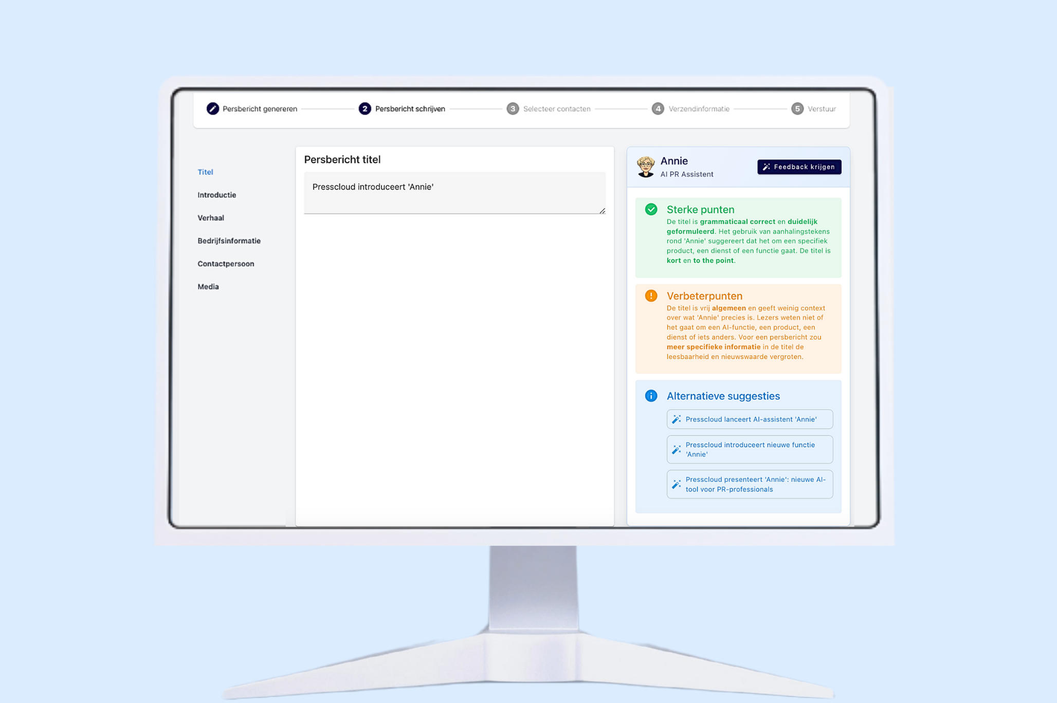 Presscloud introduceert 'Annie', de eerste generatieve AI-copywriter