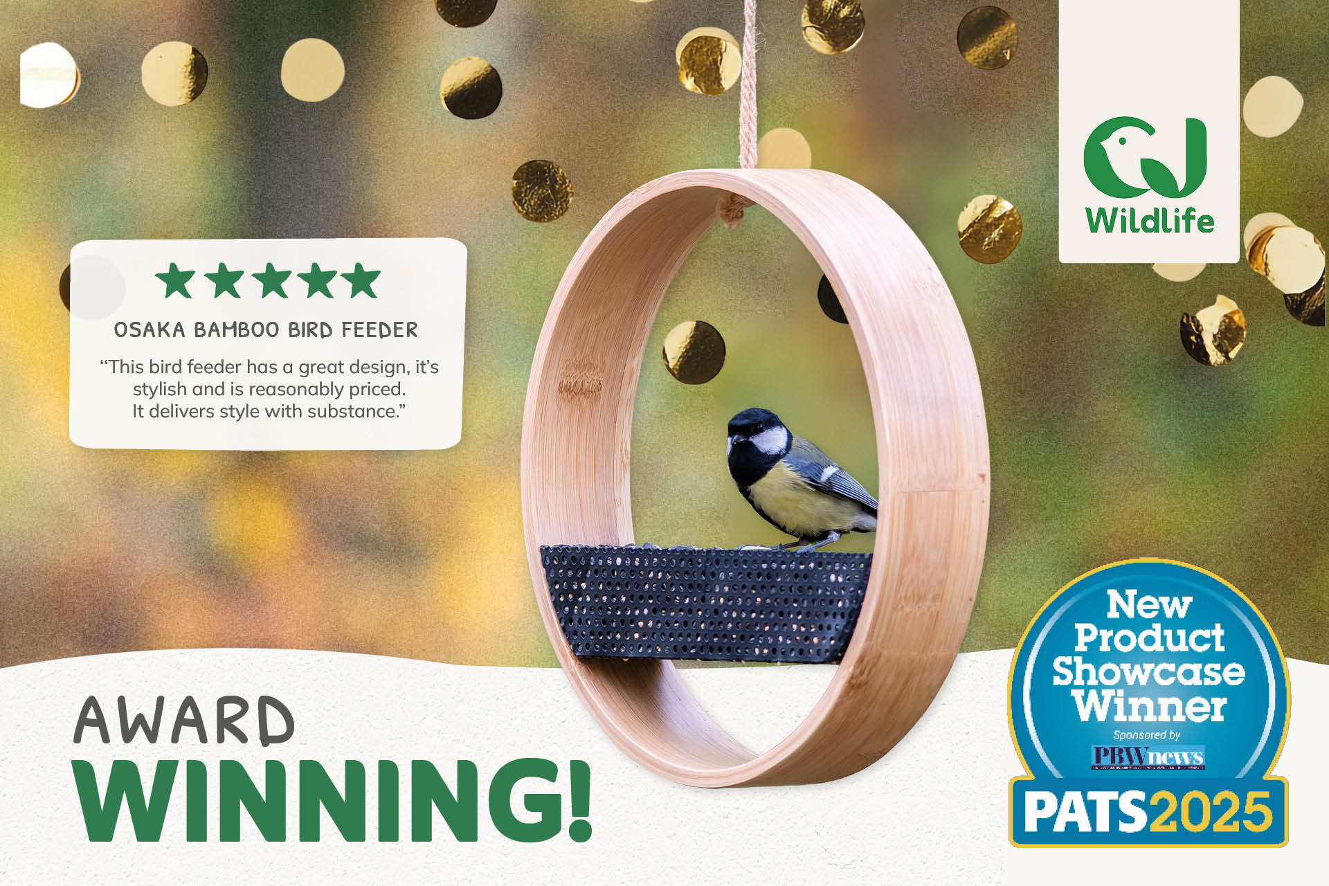 CJ Wildlife wint internationale prijs met de Sakura Collection, Osaka Seed Feeder bekroond