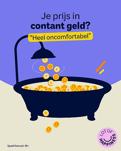 ‘Letterlijk zwemmen in je prijzengeld? 
Leuk idee… tot je het probeert’