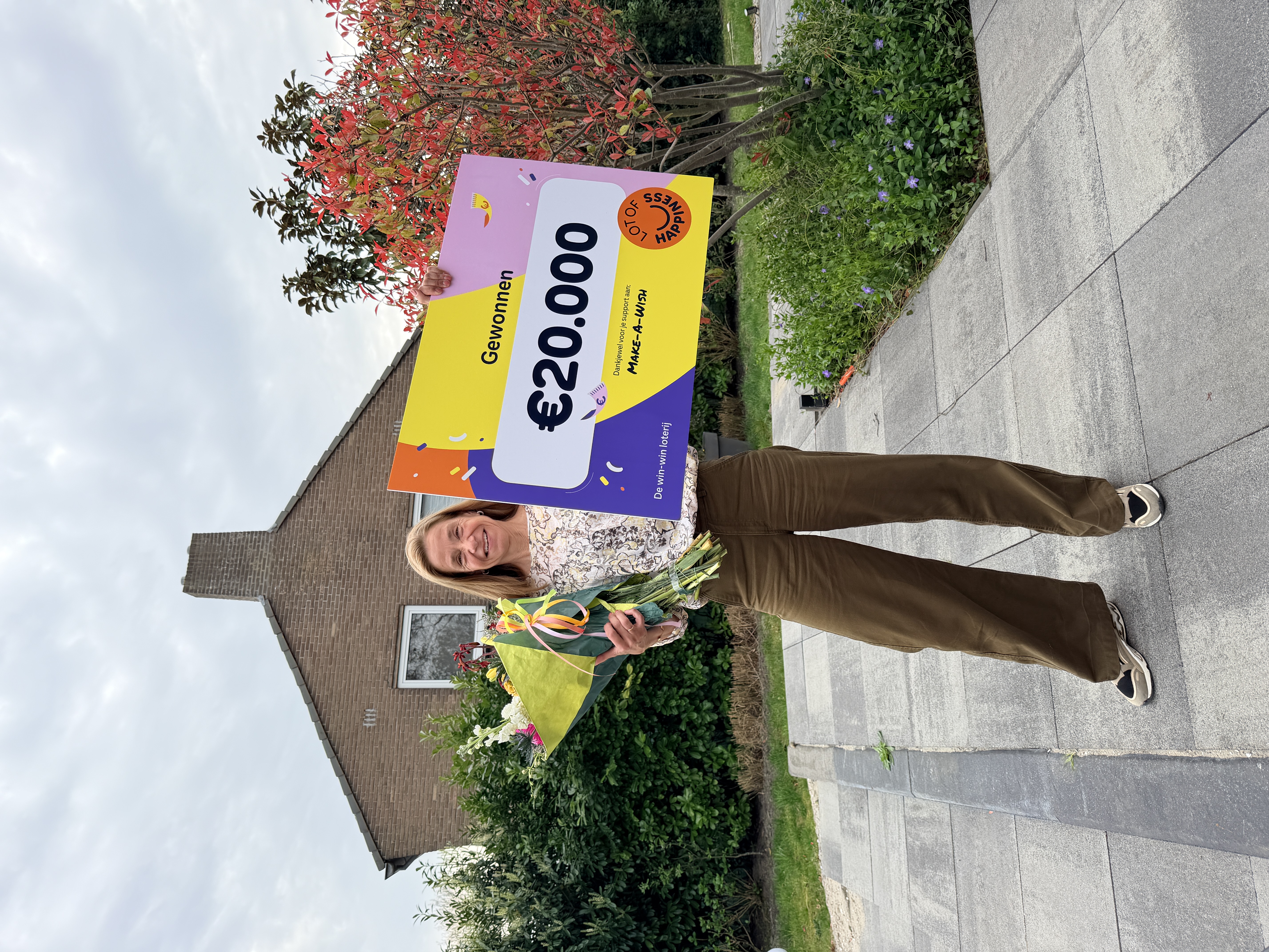 Loterijwinnares uit Amstelveen doneert deel van €20.000 aan zieke kinderen