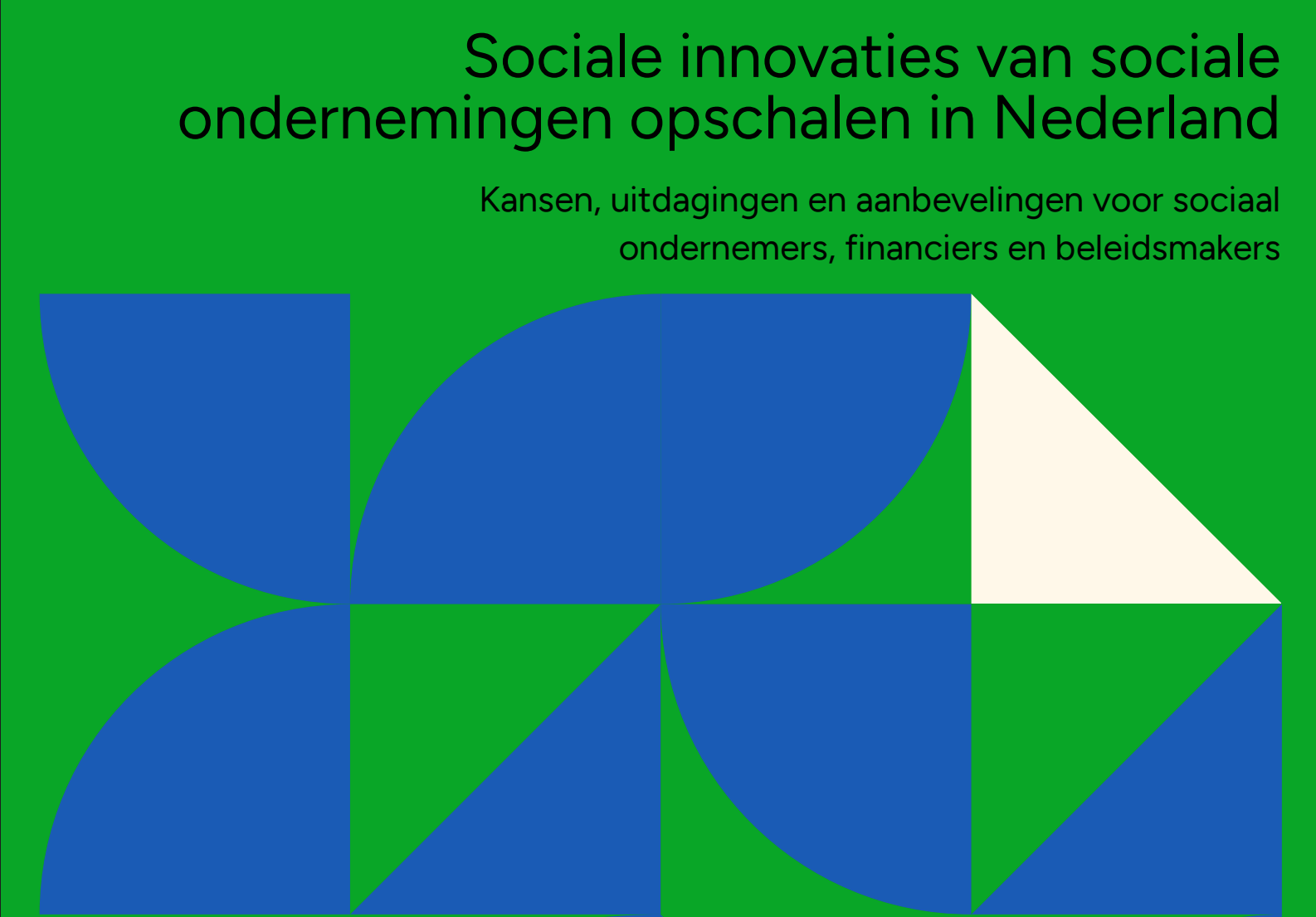 Sociale innovaties zijn er genoeg. Wat ontbreekt zijn de randvoorwaarden om ze op te schalen.